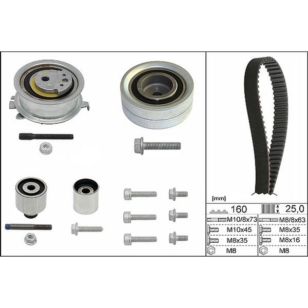 KIT DE DISTRIBUCION VW AMAROK 11/16 CRAFTER 12/17 TRANSPORTER 2.0L L4 TDI