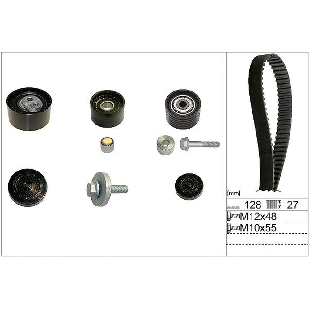 KIT DE DISTRIBUCION CLIO SPORT 2.0L 02-06, MEGANE 2.0L 01-04, DUSTER 2.0L 013-020, KANGOO 021-023 (128D)