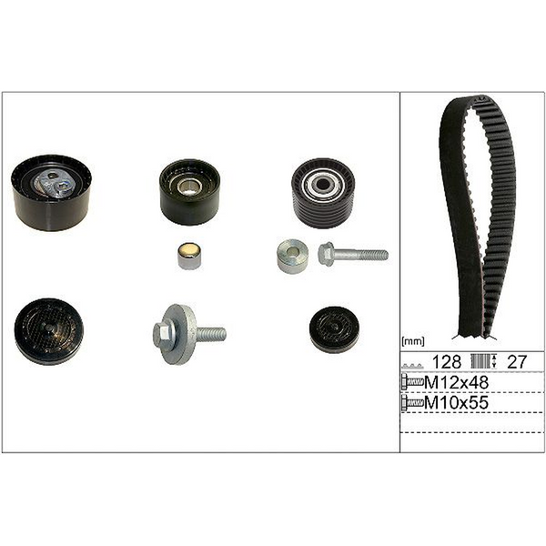 KIT DE DISTRIBUCION CLIO SPORT 2.0L 02-06, MEGANE 2.0L 01-04, DUSTER 2.0L 013-020, KANGOO 021-023 (128D)