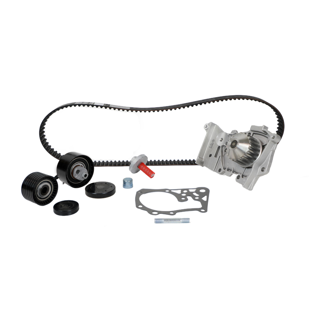 KIT DE DISTRIBUCION CON BOMBA DE AGUA CLIO-PLATINA 1.6L 02-010, STEPWAY 1.6L 010-018, SANDERO 1.6L 010-015