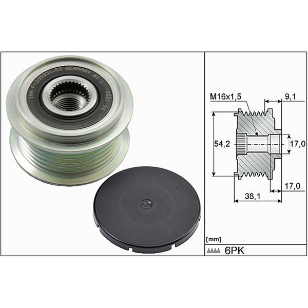 POLEA ALTERNADOR GIRO LIBRE FORD FOCUS 2.0L 02-04