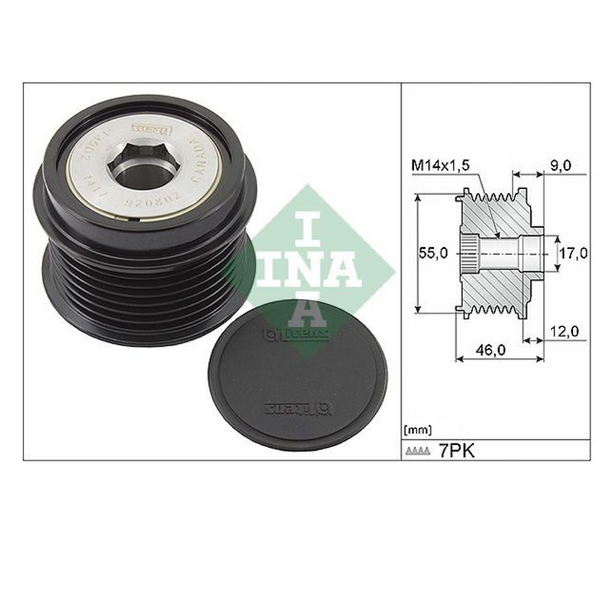 POLEA ALTERNADOR GIRO LIBRE TOY CAMRY 02/11 RAV4 04/08 2.4L L4