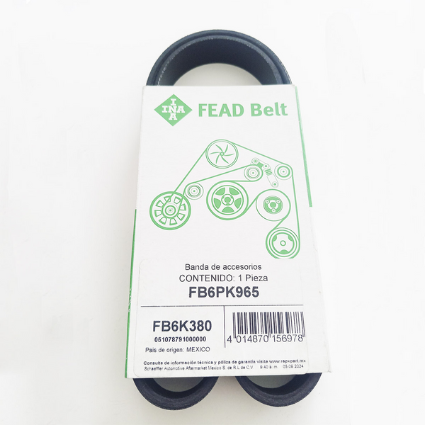 BANDA ACCESORIOS MAZDA 3  2.5L 014-018, CX-5  2.5L 014-020, CX-9  2.5L 016-019, MAZDA 6  2.5L14-20