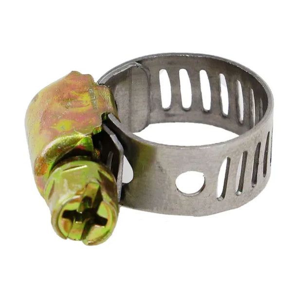 ABRAZADERA 1/2 ANCHO SINFIN DORADA RANGO DE APERTURA MINIMO 17 MM MAXIMO 32 MM