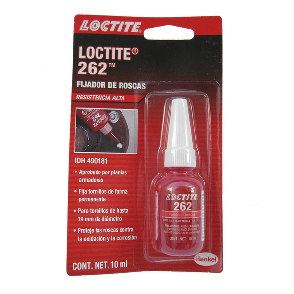 FIJADOR DE ROSCA ALTA RESISTENCIA LOCTITE 262 RA-PERMANENTE 10ML