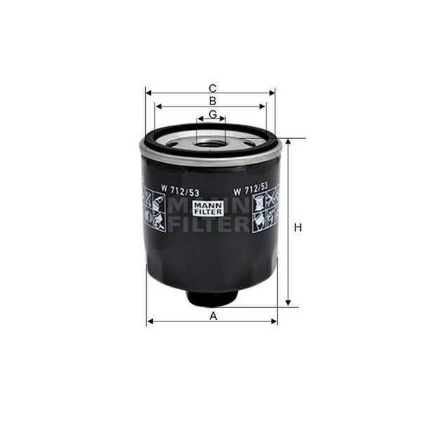 FILTRO DE ACEITE GOL 1.6L 09-019, CROSSFOX 1.6L 07-016, SAVEIRO 1.6L 010-020, LUPO 1.6L 05-09