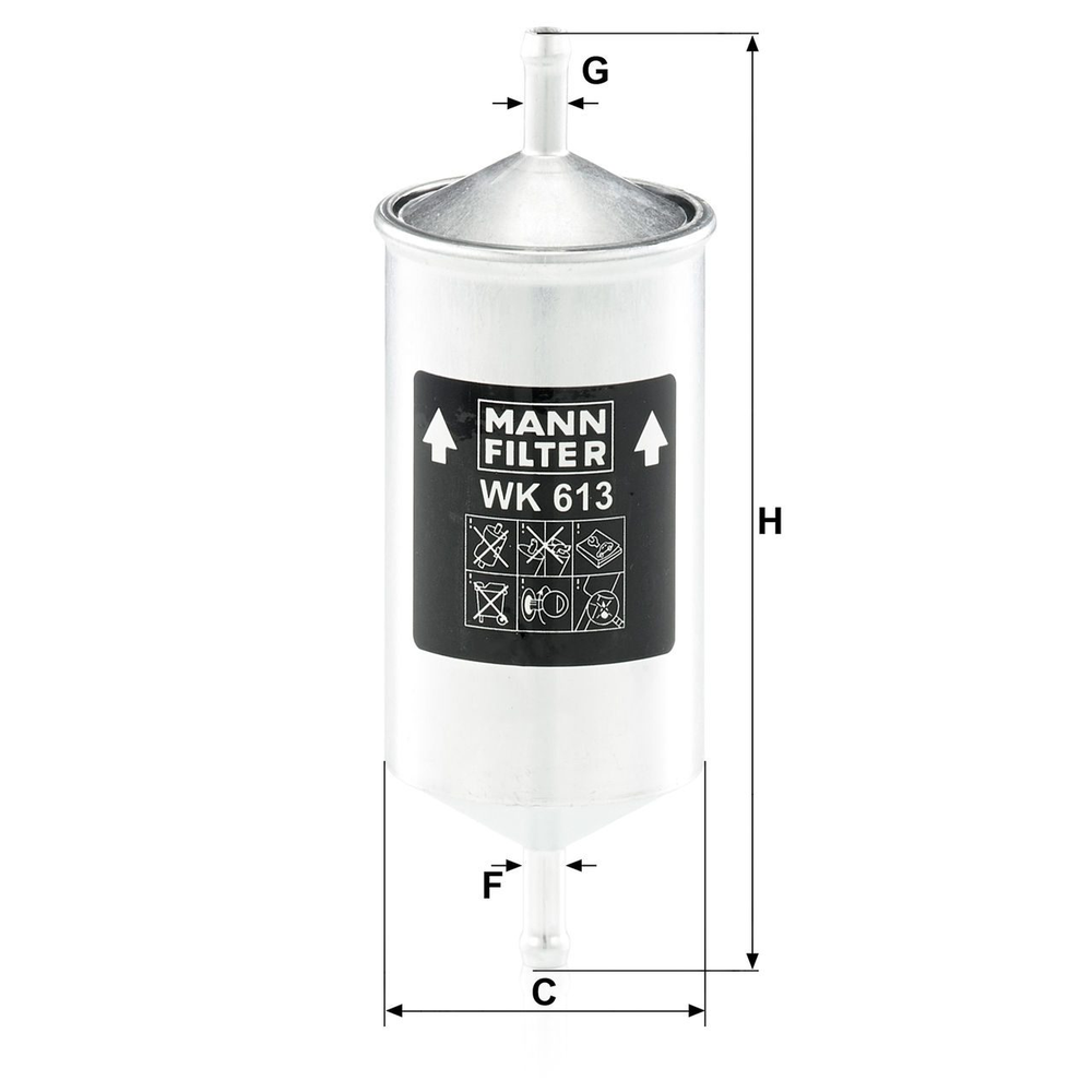 FILTRO DE GASOLINA VW DERBY 1.8L 95-98,  CHEVROLET LUV 2.2L 99-05