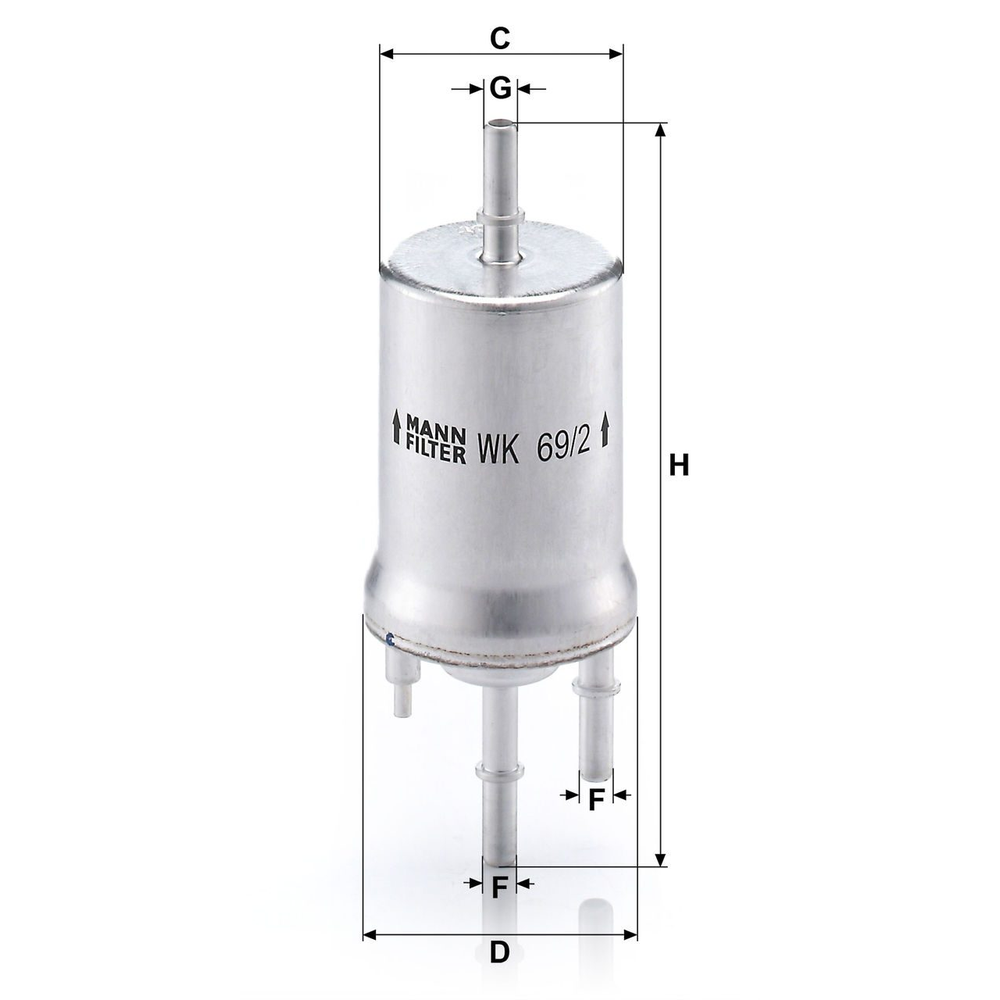 FILTRO DE GASOLINA BORA 2.5L 2005-2010, VENTO 2014-2021, IBIZA 2.0L 2008-2015, POLO 1.6L 015-020 (4.0 BAR)