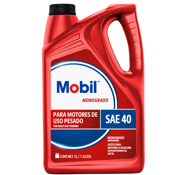 ACEITE MOBIL MONOGRADO SAE 40 GARRAFA 5L = 125027