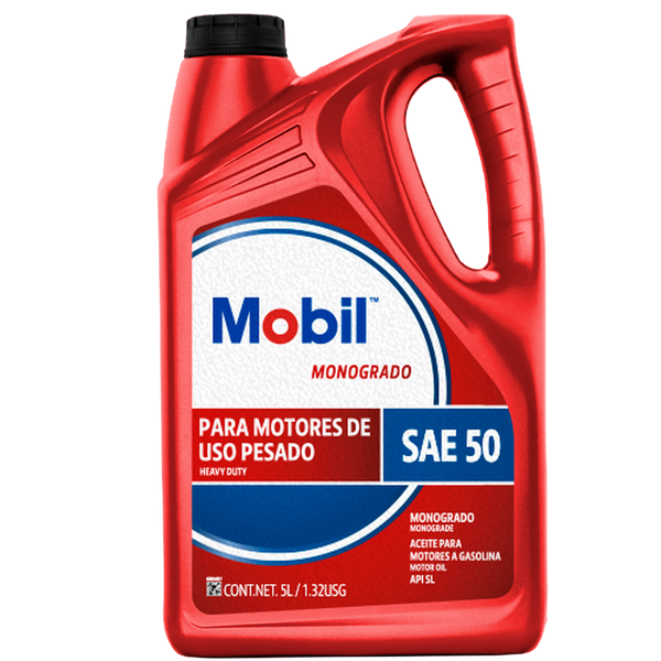 ACEITE MOBIL MONOGRADO SAE 50 GARRAFA 5L = 125029
