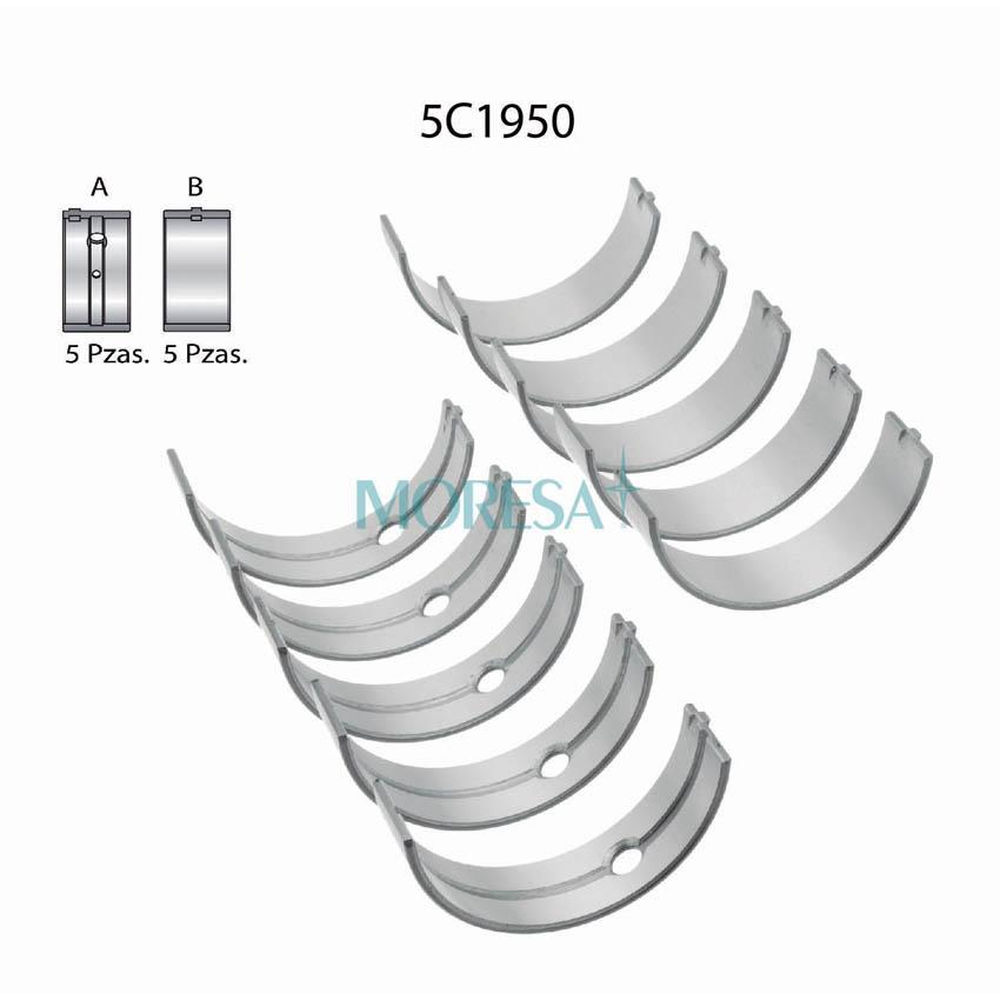 METALES PARA BANCADA NISSAN TSURU III 1997-2017, SENTRA 1.8L 2001-2005, TSUBAME 1994-2004