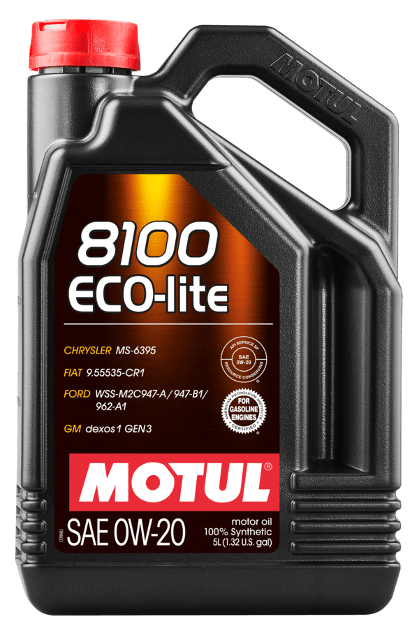 ACEITE MOTUL SINTETICO 8100 ECO-LITE 0W20 GARRAFA 5L 108536