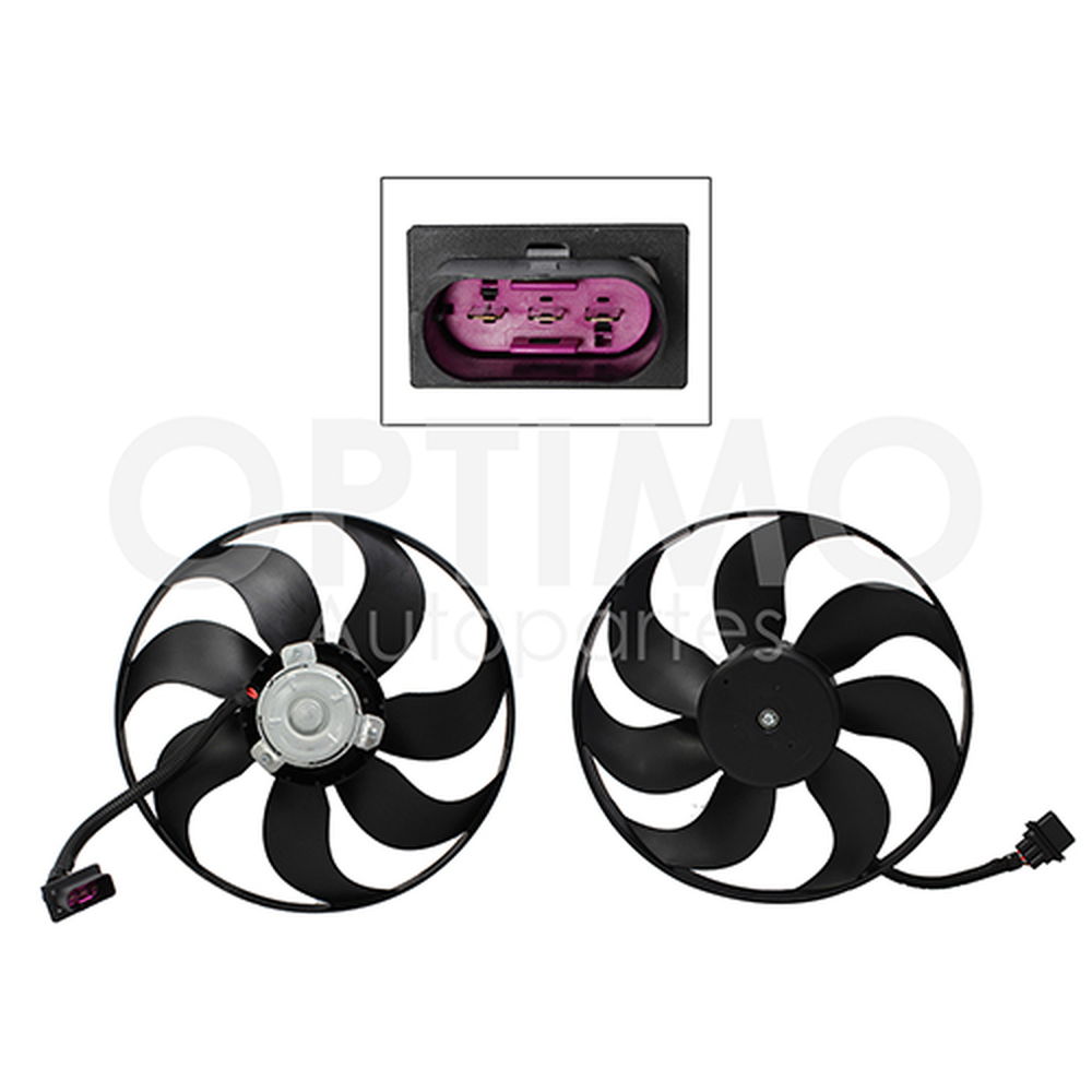 MOTOVENTILADOR JETTA A4 2.0L (CLASICO) 99-015, GOLF A4 2.0L 99-07, BEETLE 98-011 (CON A/A)  IZQ PRINCIPAL