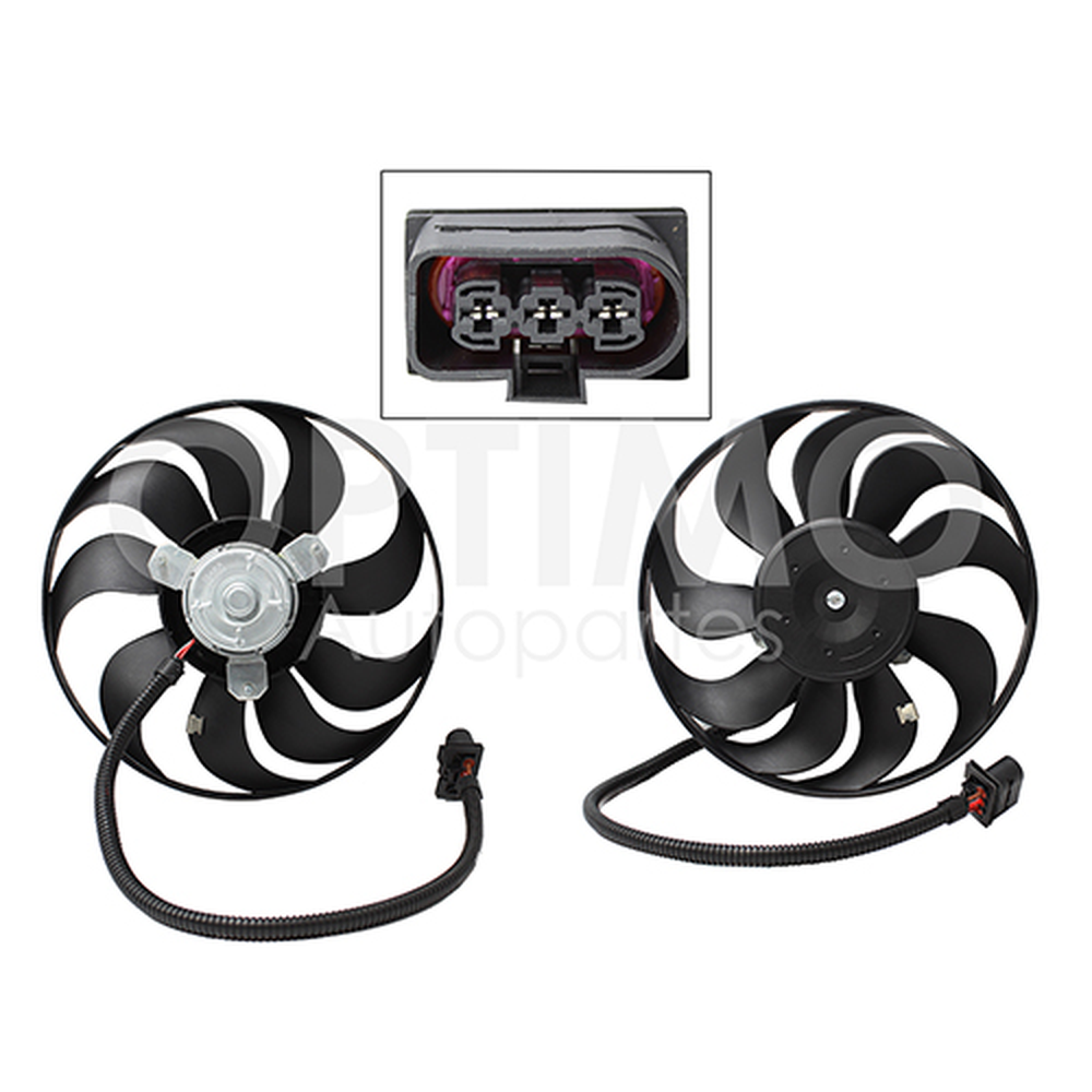 MOTOVENTILADOR JETTA A4 (CLASICO) 1.8L 2.0L 99-015, GOLF A4 1.8L 2.0L 99-07 (C/AA) DERECHO AUXILIAR CHICO