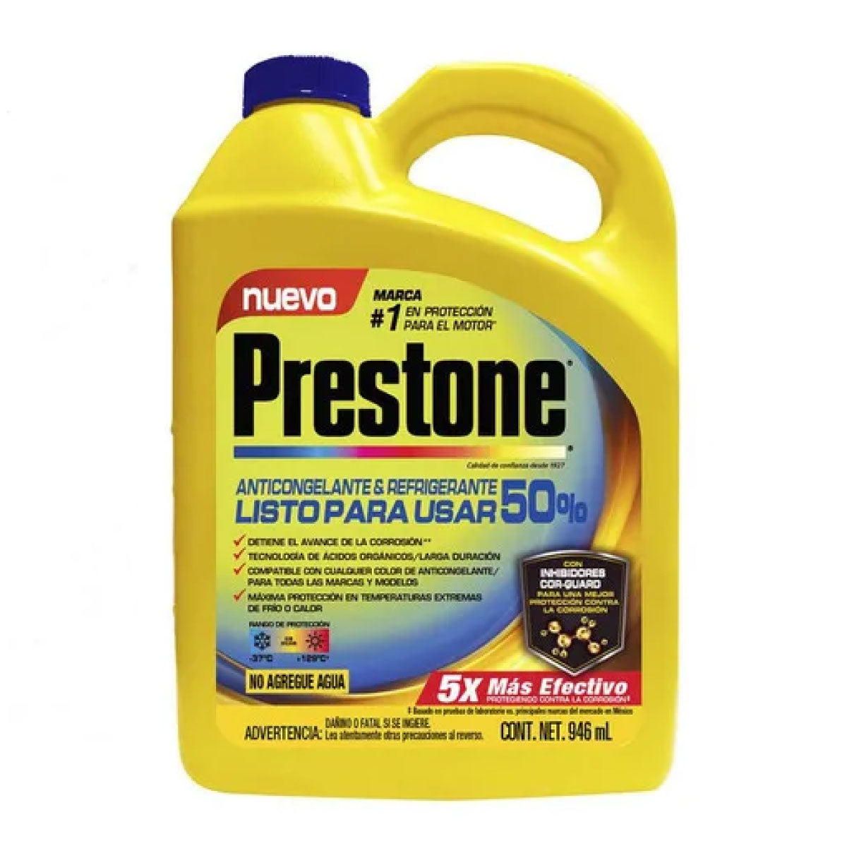 ANTICONGELANTE PRESTONE COR-GUARD LISTO PARA USAR 50%  3.785 L