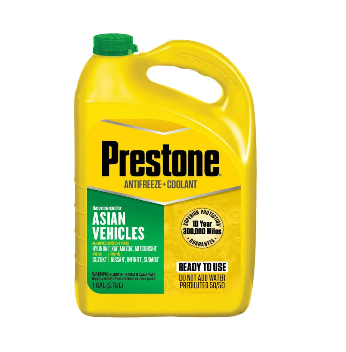 ANTICONGELANTE PRESTONE VERDE ASIATICOS LISTO PARA USAR 50% 3.785L