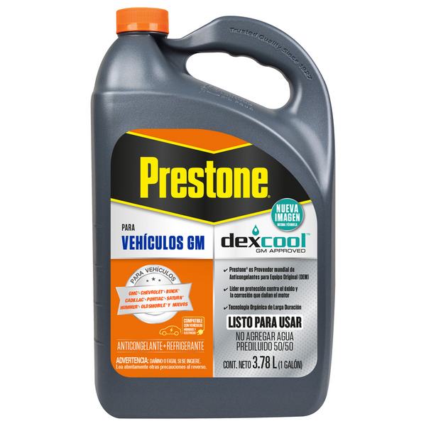 ANTICONGELANTE PRESTONE DEX COOL LISTO PARA USAR 50% 3.785 L
