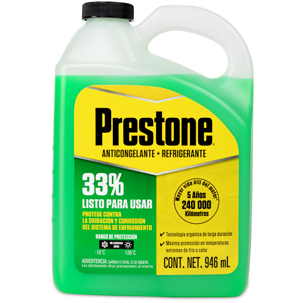 ANTICONGELANTE PRESTONE VERDE LISTO PARA USAR 33% 946ML