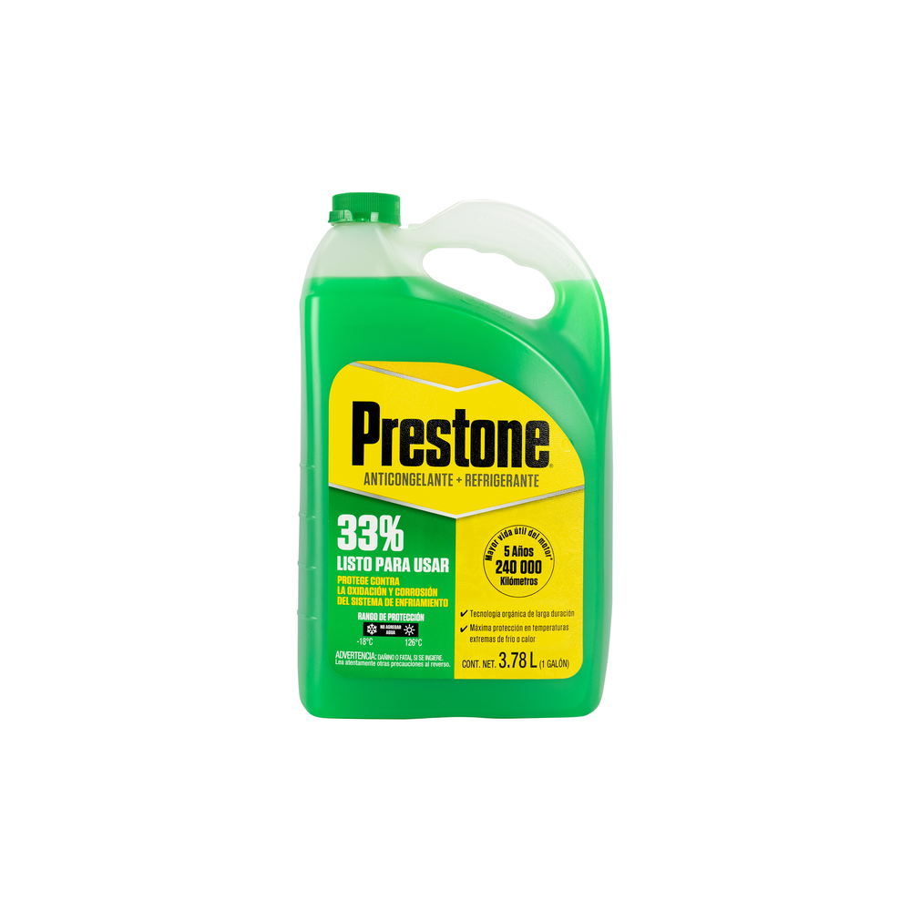 ANTICONGELANTE PRESTONE VERDE LISTO PARA USAR 33% 3.785 L