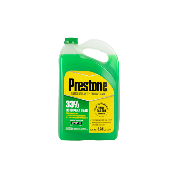 ANTICONGELANTE PRESTONE VERDE LISTO PARA USAR 33% 3.785 L