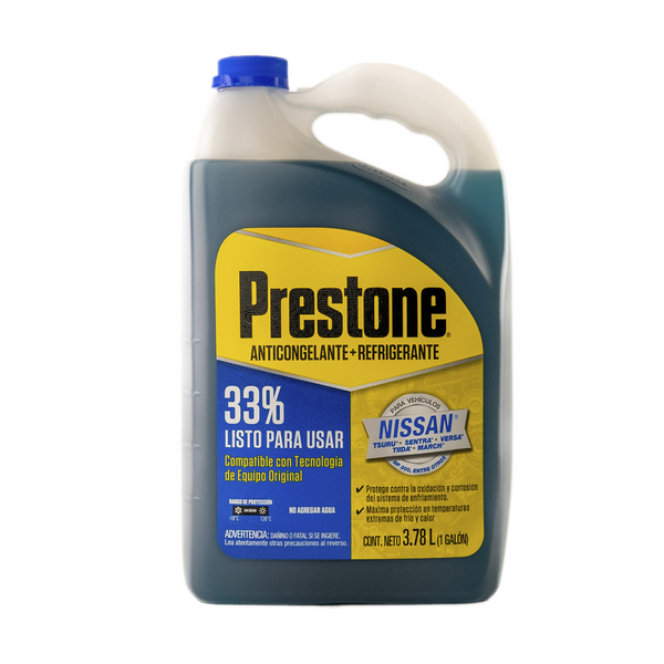 ANTICONGELANTE PRESTONE AZUL NISSAN LISTO PARA USAR 33% 3.785 L