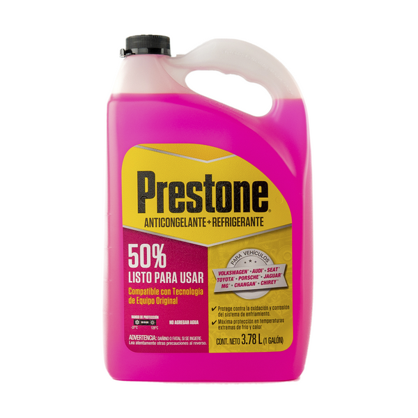 ANTICONGELANTE PRESTONE ROSA LISTO PARA USAR 50% 3.785 L
