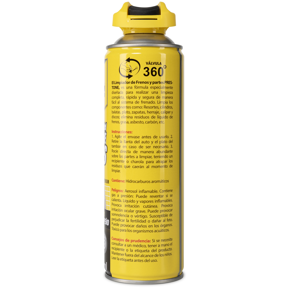 PRESTONE LIMPIADOR DE FRENOS Y PARTES 450 ML
