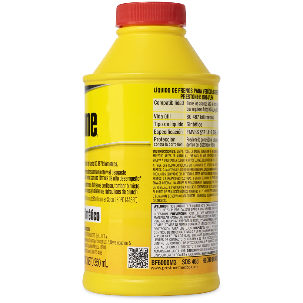 PRESTONE LIQUIDO PARA FRENOS DOT4 350 ML
