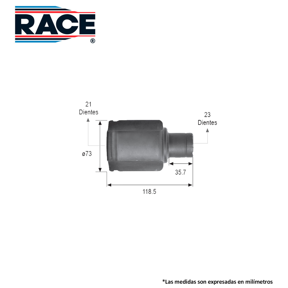 JUNTA LADO CAJA DERECHA PLATINA -CLIO 1.6L 2002-2010 (23EXT-21INT) TIPO TREBOL (T/AUT/M)