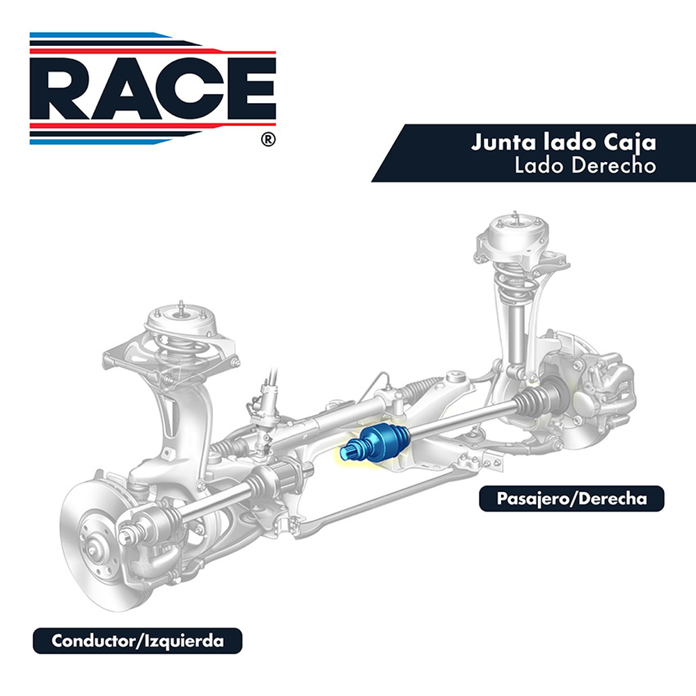 JUNTA LADO CAJA DERECHA PLATINA -CLIO 1.6L 2002-2010 (23EXT-21INT) TIPO TREBOL (T/AUT/M)