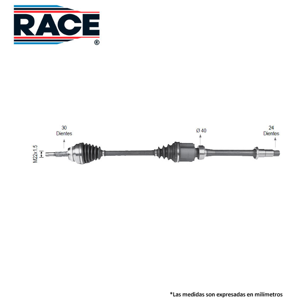 FLECHA COMPLETA LADO DERECHO TOYOTA SIENNA 3.3L 2004-2006, SIENNA 3.5L 2007-2010 C/ABS (T/AUT)