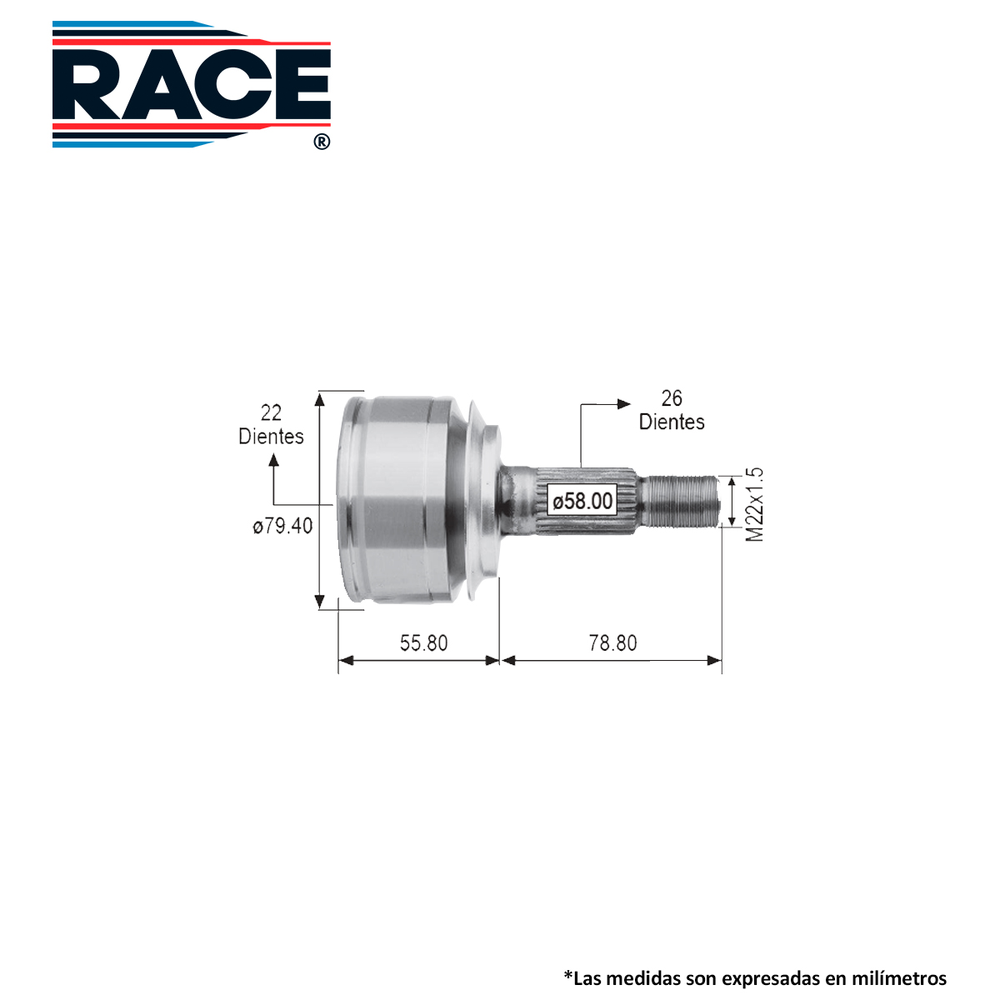 JUNTA LADO RUEDA IZQ-DER HONDA CIVIC 1.8L 06-011 (T/AUT)