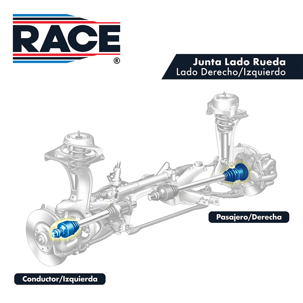 JUNTA LADO RUEDA IZQ-DER PEUGEOT 206 2000-2004 (T/MAN) S/ABS (21EXT-21INT)