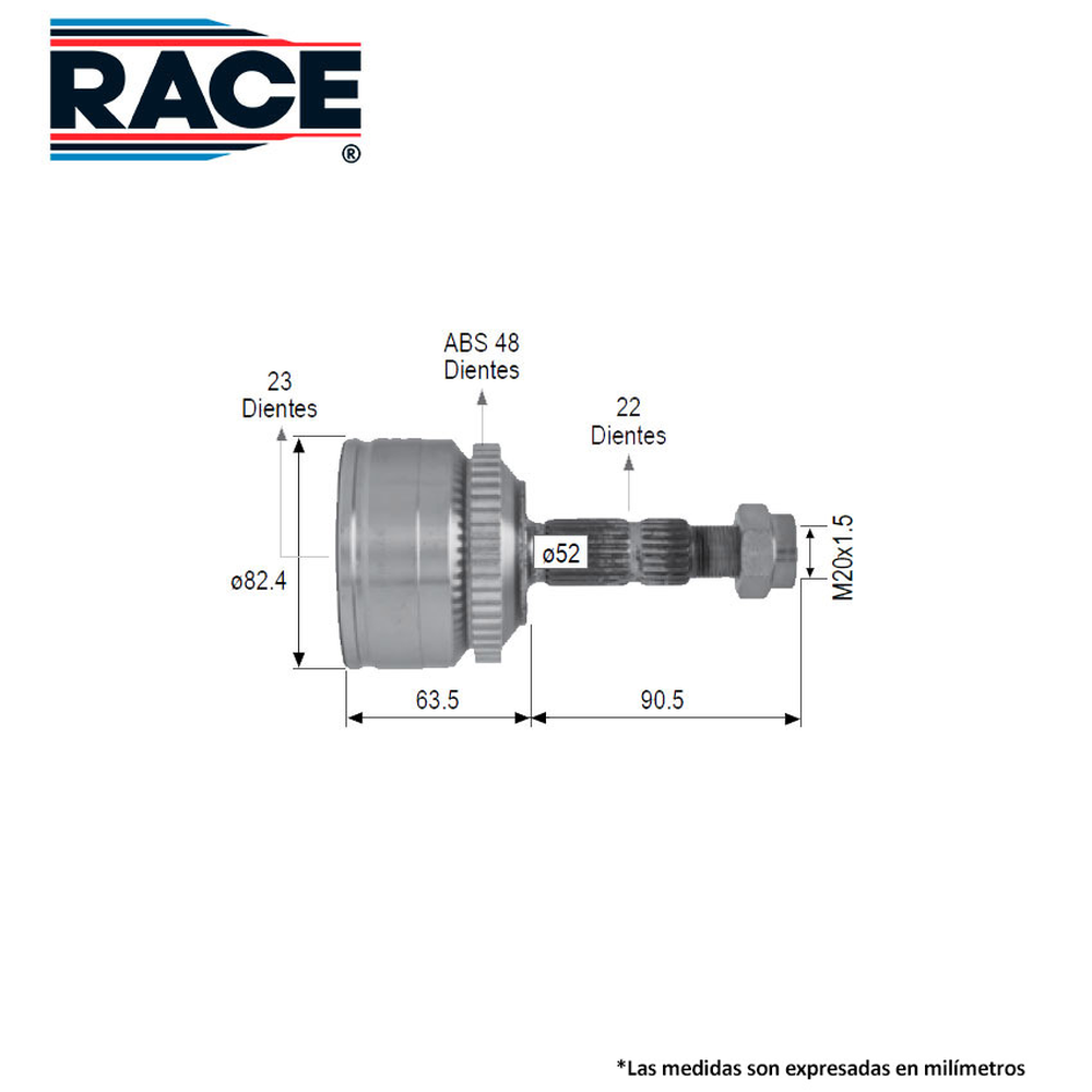 JUNTA LADO RUEDA IZQ-DER CHEVROLET TORNADO 1.8L 2012-2019