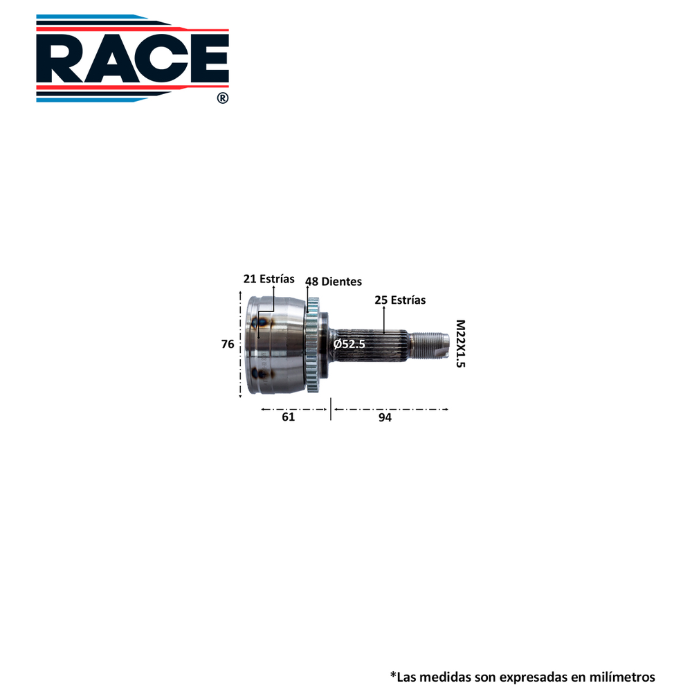 JUNTA LADO RUEDA HYUNDAI GRAN i10 1.2L 1.3L 015-020 C/ABS (T/MAN/AUT) 21INT X 25 EXT