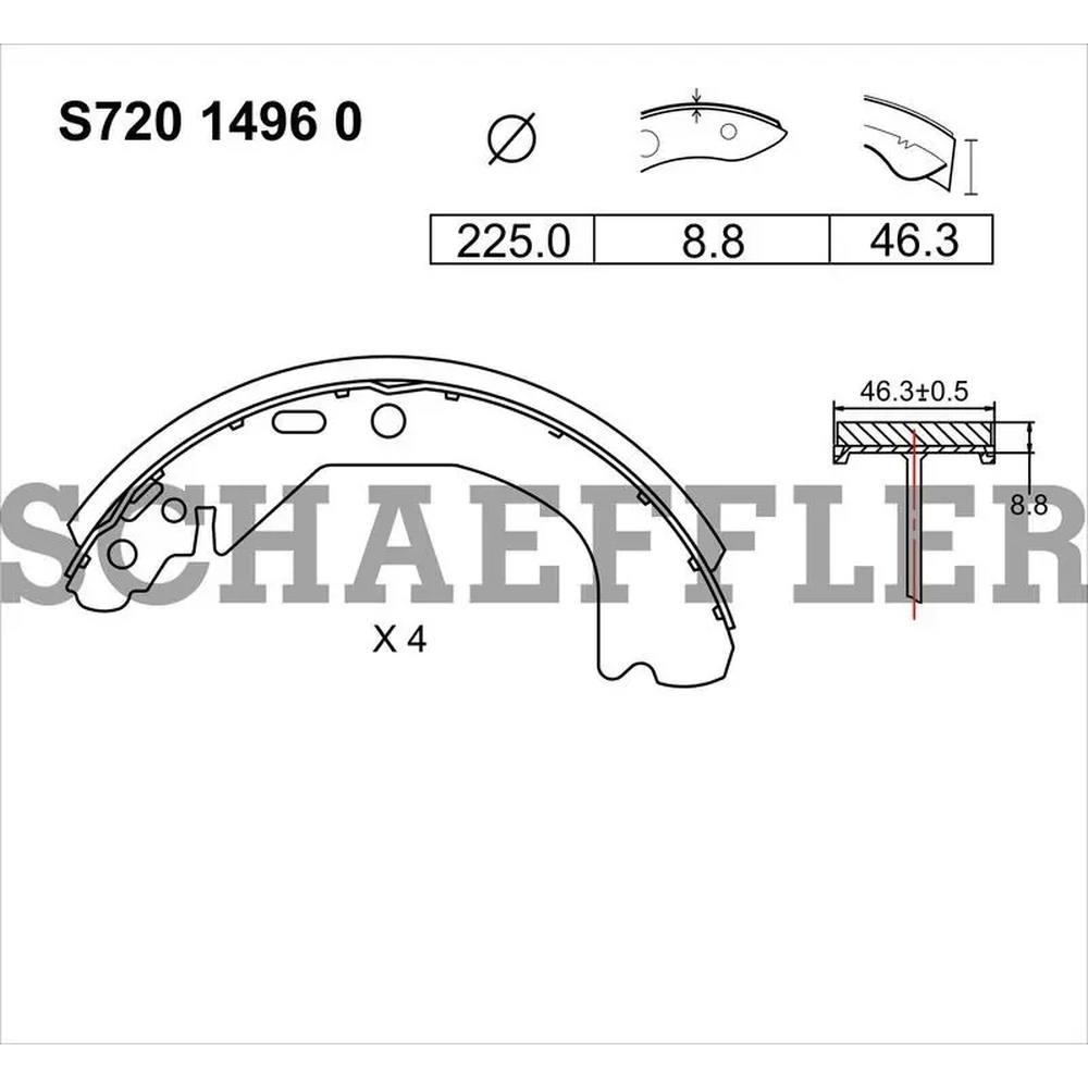 BALATA TRASERA TAMBOR CHEVROLET MALIBU 1997-2003