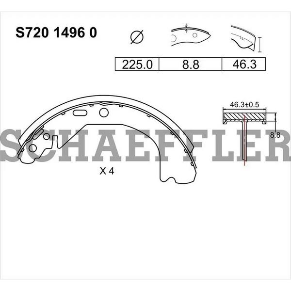 BALATA TRASERA TAMBOR CHEVROLET MALIBU 1997-2003