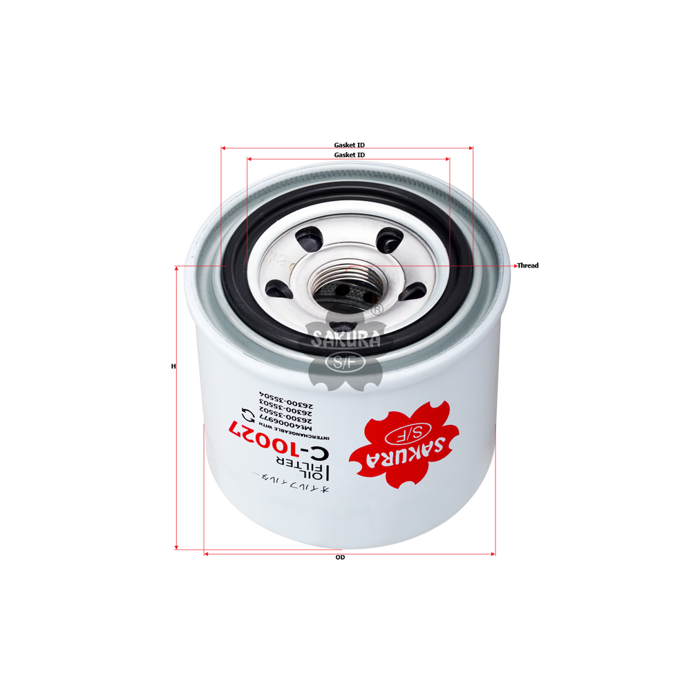 FILTRO DE ACEITE KIA RIO 1.6L 016-022, KIA SOUL 1.6L 2.0L 016-022, KIA SPORTAGE 2.0L 016-022, KIA FORTE 016-022