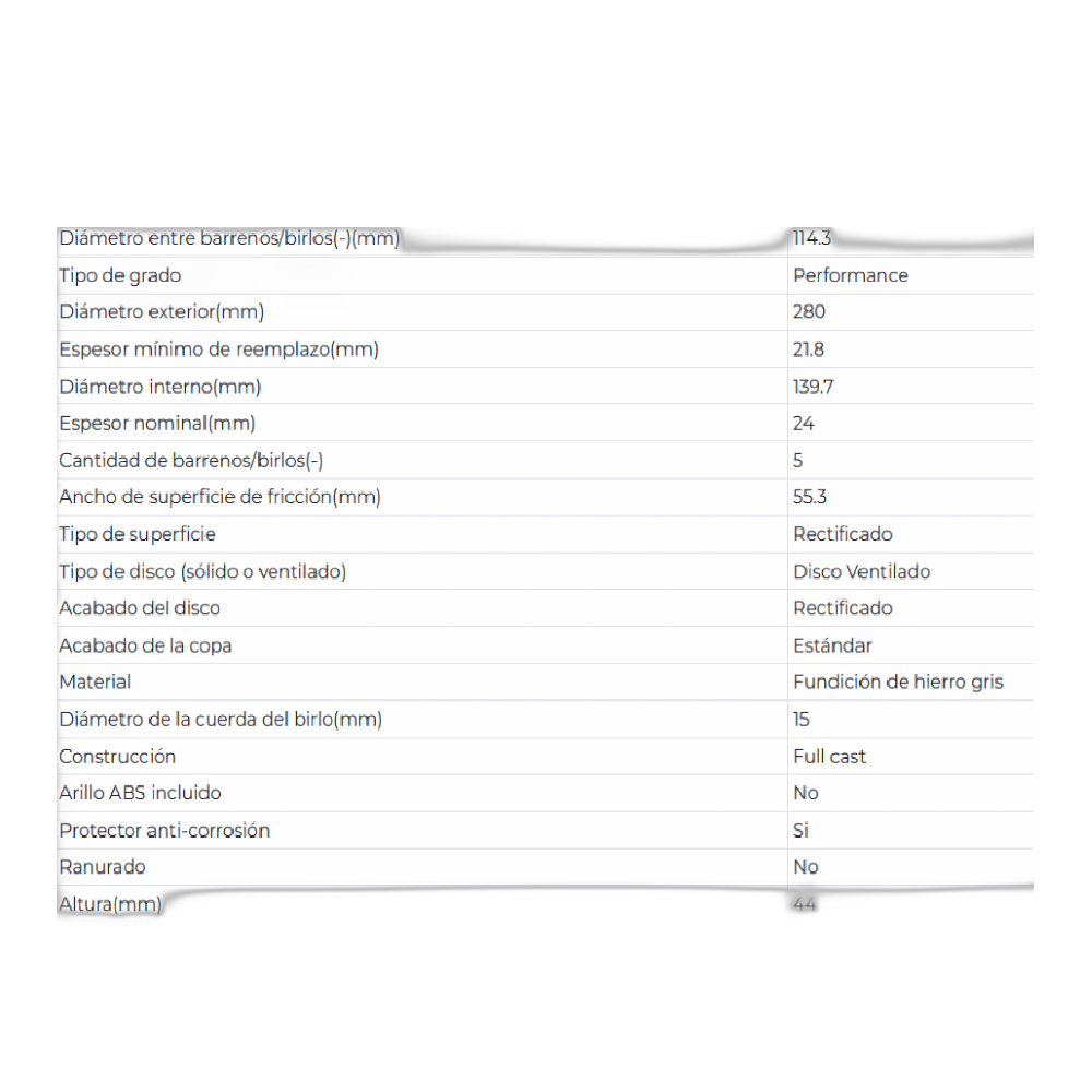 DISCO FRENO DELANTERO FLUENCE 011-017, DUSTER 013-020, OROCH 018-020,CAPTUR 018-020 (280mm EXT)