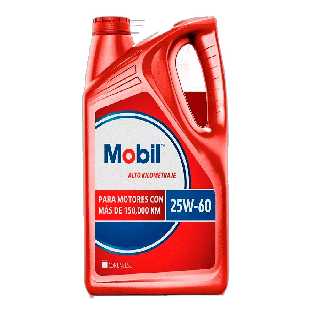 ACEITE MOBIL ALTO KILOMETRAJE BOTE 25W60 GARRAFA 5L = 125016