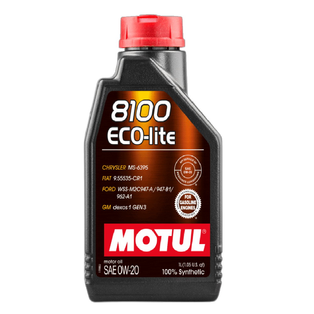 ACEITE MOTUL SINTETICO 8100 ECO-LITE 0W20  BOTELLA 1L 108534