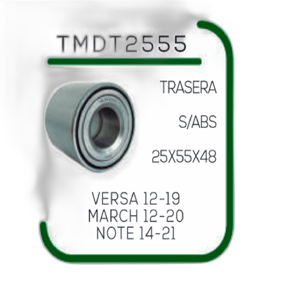 BALERO DOBLE RUEDA TRASERA VERSA 2012-2019, MARCH 2012-2020, NOTE 2014-2019 (S/ABS)