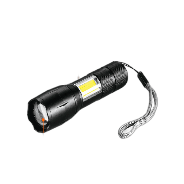 LINTERNA LED RECARGABLE DE ALUMINIO C/LUZ LATERAL, 270 LM