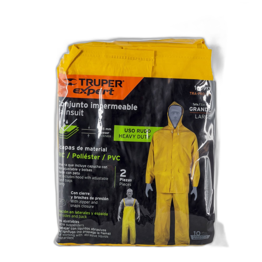 CONJUNTO IMPERMEABLE TRIPLE CAPA, TALLA G, TRUPER EXPERT