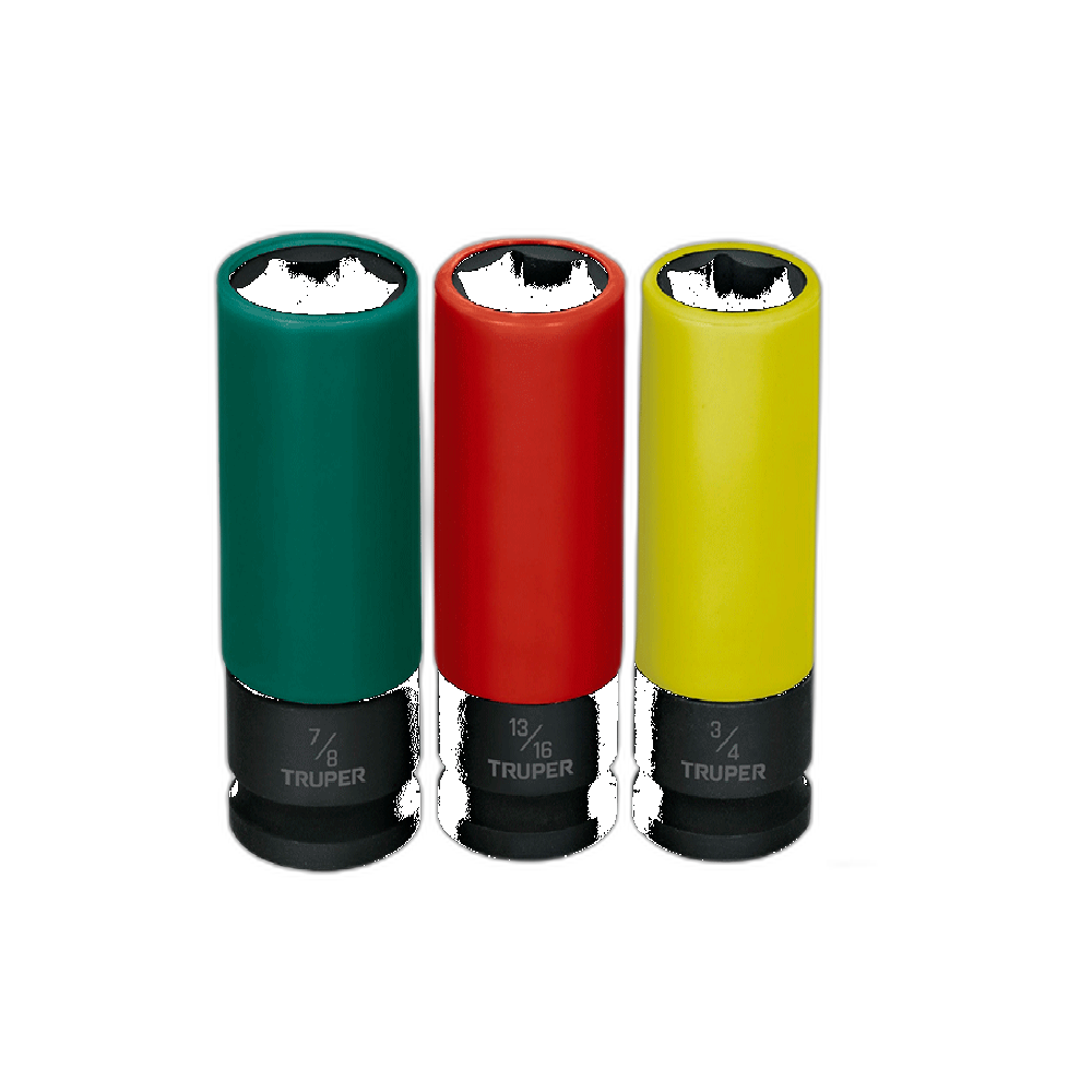 JUEGO 3 DADOS LARGOS 1/2 IMPACTO PROTECCIN PASTICA STD