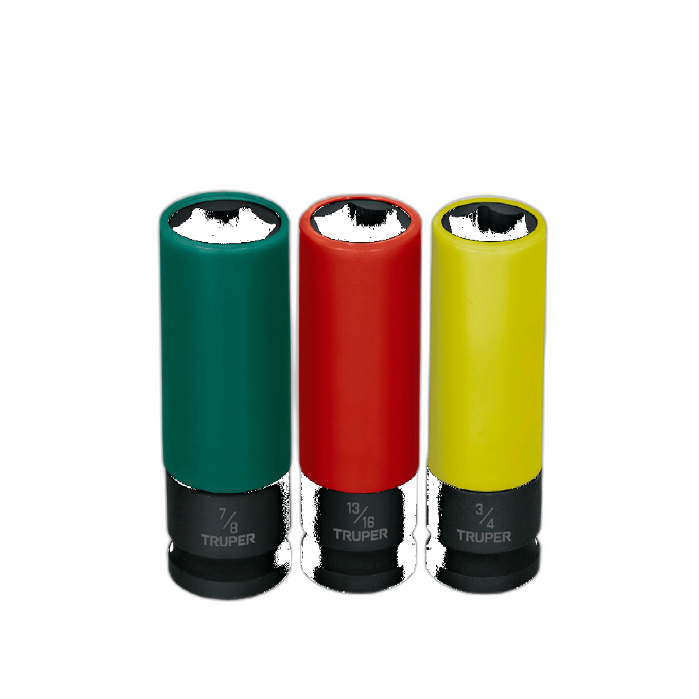 JUEGO 3 DADOS LARGOS 1/2 IMPACTO PROTECCIN PASTICA STD