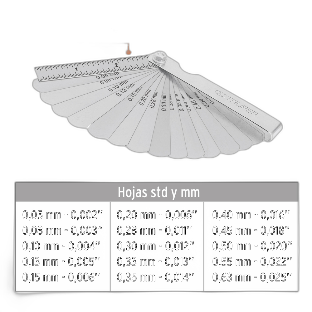 CALIBRADOR PARA BUJIAS 15 HOJAS