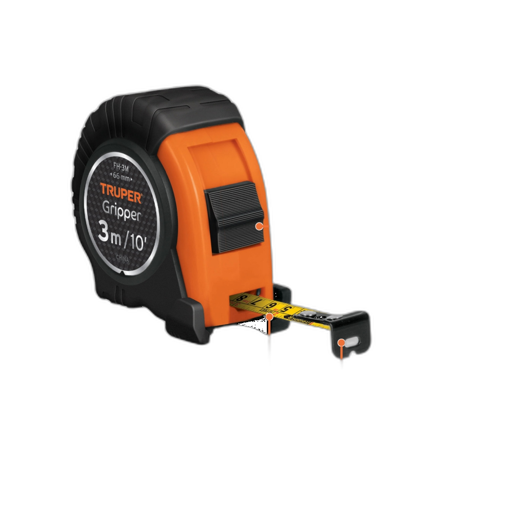 FLEXOMETRO GRIPPER, CONTRA IMPACTO,3 M, CINTA 13 MM