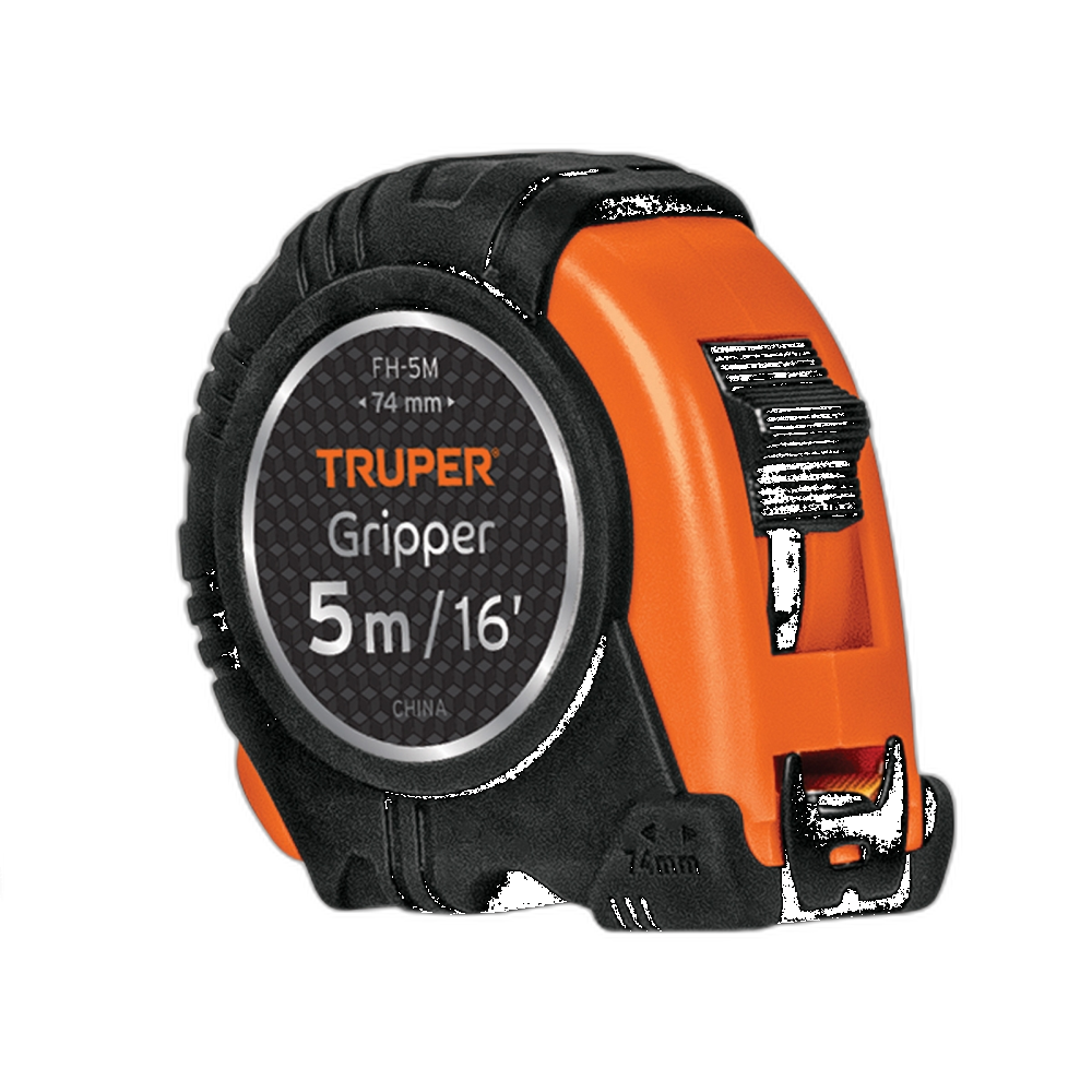 FLEXOMETRO GRIPPER, CONTRA IMPACTO, 5 M, CINTA 19 MM