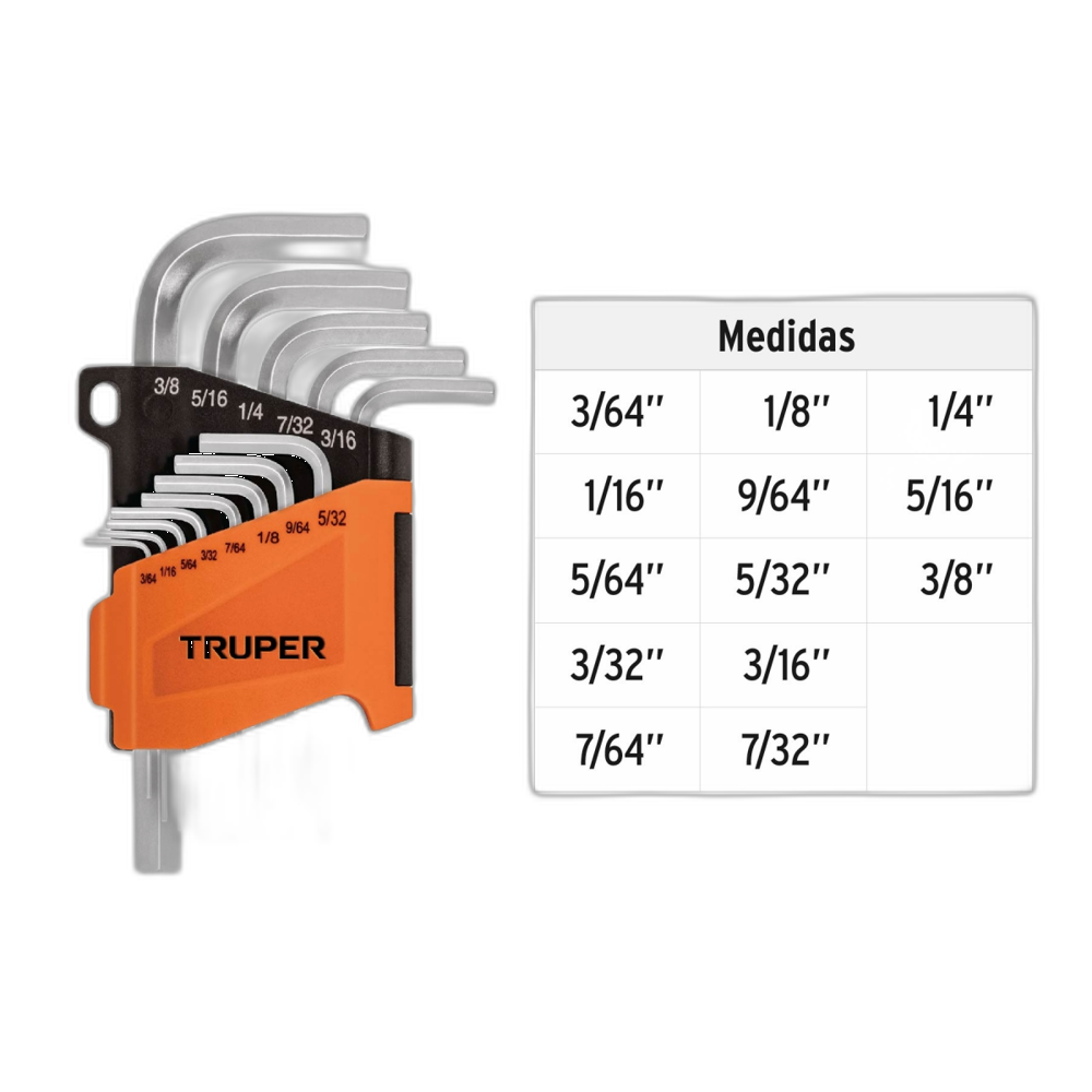 JGO DE 13 LLAVES ALLEN STANDARD CON ORGANIZADOR